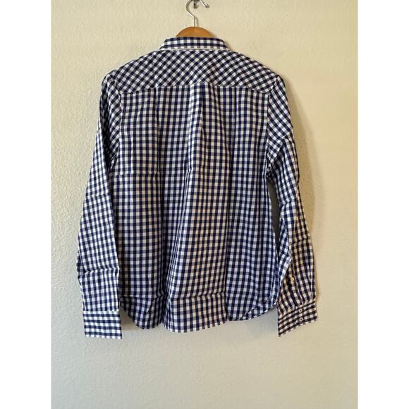 NEW UNTUCKit Women's Belleza Button Up Shirt 14 Blue White Gingham Check NWT - Picture 3 of 9